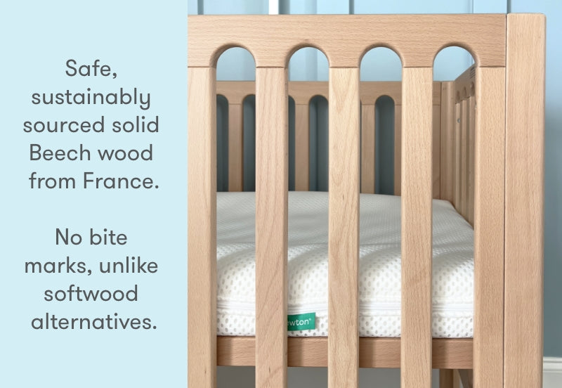 Solid wood mini crib online