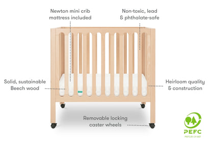 Galileo Mini Crib & Newton Mattress