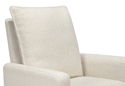 Cali Pillowback Swivel Glider in Boucle