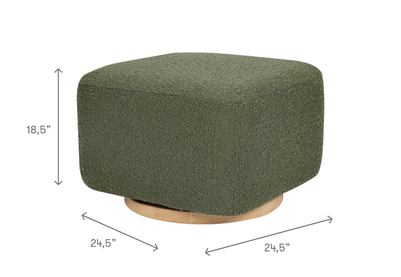 Kiwi Gliding Ottoman in Boucle