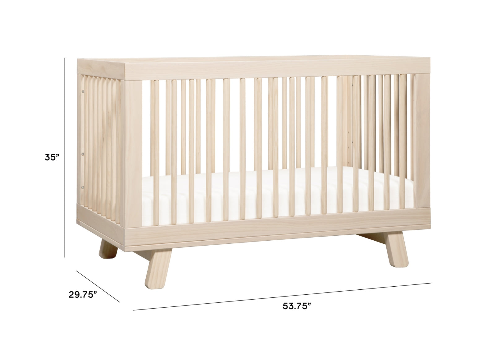 Babyletto Hudson 3 in 1 Convertible Crib with Toddler Bed Conversion Kit Cobalt Honey