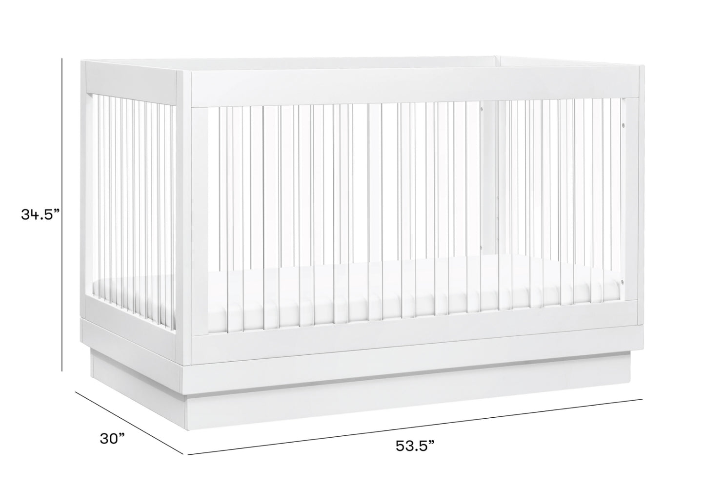 Harlow Acrylic Convertible Crib